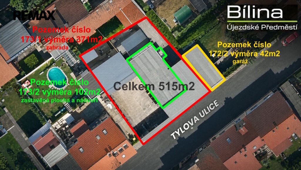 Prodej pozemku pro bydlení, 515 m2, Bílina